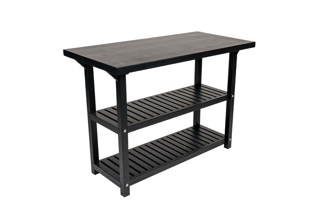 MaximaVida kitchen workbench Sergio 115 cm black- 4 cm thick work surface