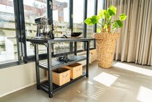Load image into Gallery viewer, MaximaVida kitchen workbench Sergio 115 cm black- 4 cm thick work surface
