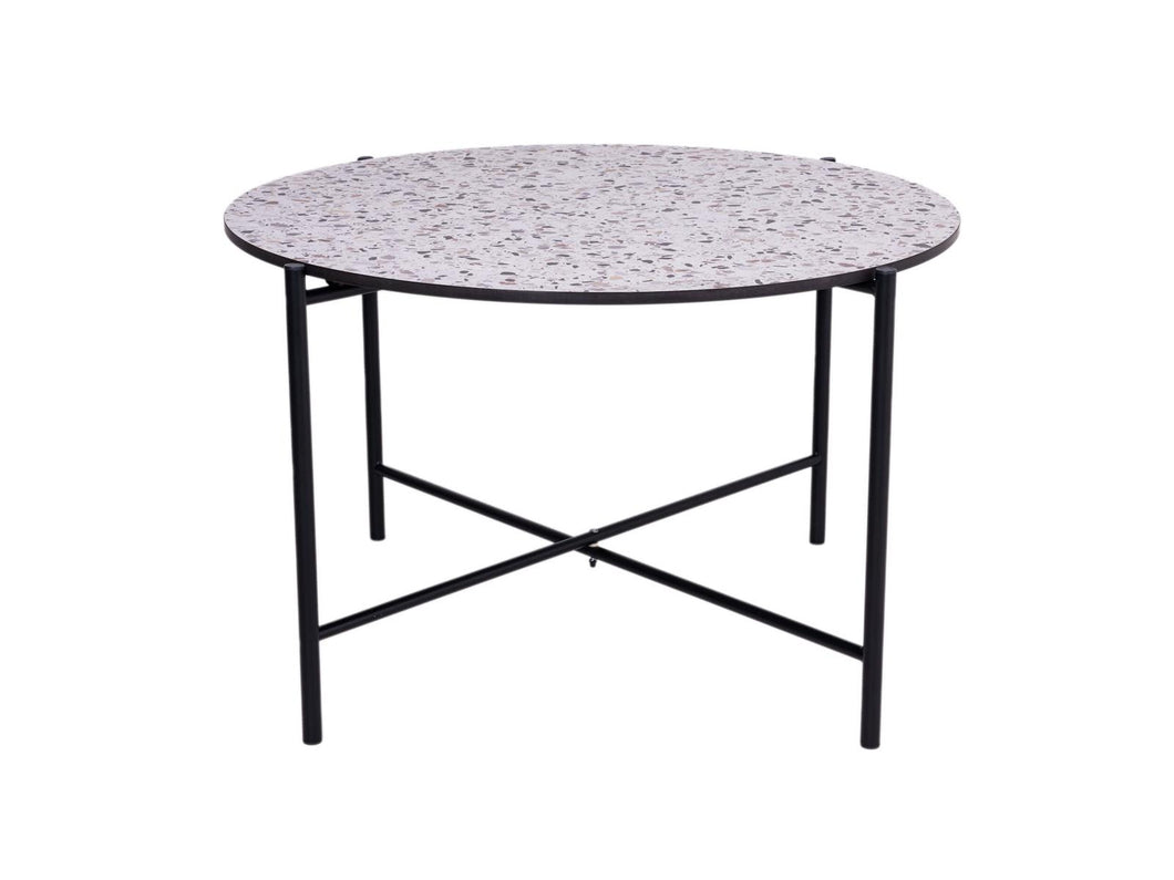 MaximaVida cross-leg coffee table Lucca 62 cm – terrazzo look