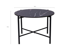 Load image into Gallery viewer, MaximaVida round table top Firenze 45 cm - black HPL marble look
