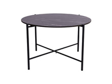 Load image into Gallery viewer, MaximaVida round table top Firenze 75 cm - black HPL marble look
