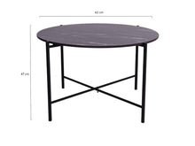 Load image into Gallery viewer, MaximaVida cross-leg coffee table Firenze 62 cm - black marble look
