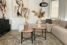 Load image into Gallery viewer, MaximaVida cross-frame coffee table Copenhagen 49 cm - herringbone look
