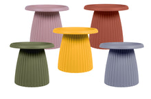 Load image into Gallery viewer, MaximaVida plastic side table Mila round 50 cm ochre yellow
