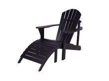 Load image into Gallery viewer, MaximaVida plastic Adirondack garden chair with footrest Montreal black – luxurious design
