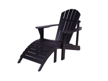 Load image into Gallery viewer, MaximaVida plastic Adirondack garden chair with footrest Montreal black – the original
