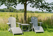 Load image into Gallery viewer, MaximaVida polywood Adirondack garden chair with footstool Montreal grey – luxurious version
