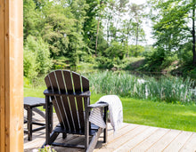 Load image into Gallery viewer, MaximaVida plastic Adirondack garden chair Montreal black – luxurious design

