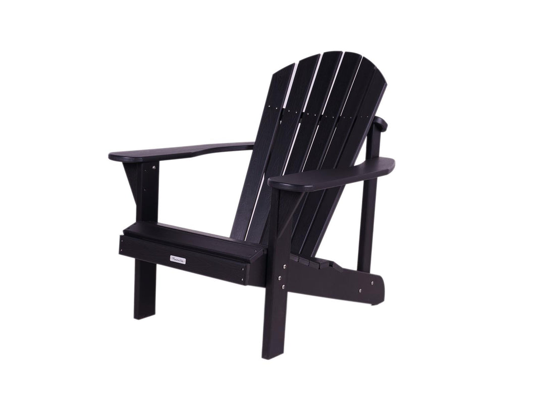 MaximaVida plastic Adirondack garden chair Montreal black – luxurious design