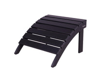 Load image into Gallery viewer, MaximaVida plastic Adirondack garden chair with footrest Montreal black – luxurious design
