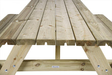 Lade das Bild in den Galerie-Viewer, MaximaVida houten picknicktafel Latvia 180 cm - kindvriendelijke afgeronde hoeken

