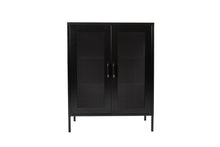 Load image into Gallery viewer, MaximaVida metal locker showcase cabinet Finn 80 x 40 x 102 cm black- 2 shelves
