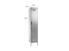 Load image into Gallery viewer, MaximaVida metal locker wardrobe Finn black 45 x 35 x 185 cm - slim
