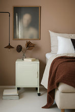 Load image into Gallery viewer, MaximaVida metal little locker cabinet with castors 52 x 40 x 67 cm ivory
