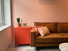Load image into Gallery viewer, MaximaVida metal little locker cabinet Finn 52 x 40 x 67 cm soft orange
