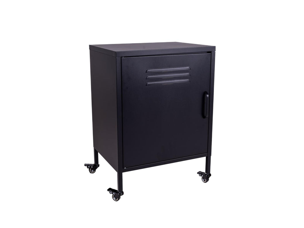 MaximaVida metal little locker cabinet with castors 52 x 40 x 67 cm - black