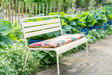 Load image into Gallery viewer, MaximaVida metal garden bench Max 120 cm ivory

