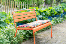 Lade das Bild in den Galerie-Viewer, MaximaVida Metall-Gartenbank Max 120 cm orange

