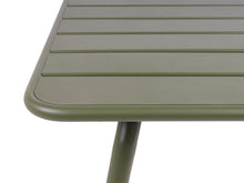 Afbeelding in Gallery-weergave laden, MaximaVida metalen tuintafel Max 150 x 80 cm olijfgroen
