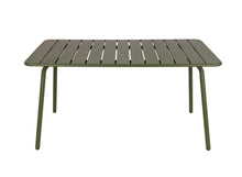 Load image into Gallery viewer, MaximaVida metal garden table Max 150 cm x 80 cm olive green
