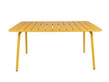 Load image into Gallery viewer, MaximaVida metal garden table Max 150 cm x 80 cm yellow ochre
