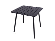 Load image into Gallery viewer, MaximaVida square metal garden table Max 80 cm x 80 cm black
