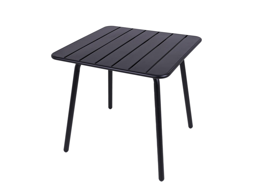MaximaVida square metal garden table Max 80 cm x 80 cm black