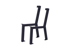 Load image into Gallery viewer, MaximaVida set of industrial bench legs New York black - including ground anchor
