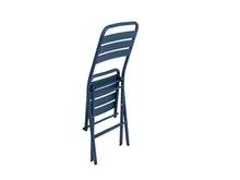 Load image into Gallery viewer, MaximaVida folding metal garden chair Max petrol blue  box of 2
