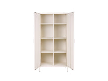 Load image into Gallery viewer, MaximaVida metal shelf set Finn ivory – 4 shelves with rod
