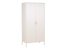 Load image into Gallery viewer, MaximaVida metal locker wardrobe Finn 90 x 50 x 185 cm ivory – 4 shelves
