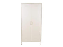 Load image into Gallery viewer, MaximaVida metal locker wardrobe Finn 90 x 50 x 185 cm ivory – 4 shelves

