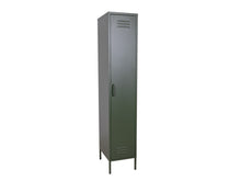 Load image into Gallery viewer, MaximaVida metal locker wardrobe Finn olive green 45 x 35 x 185 cm - slim
