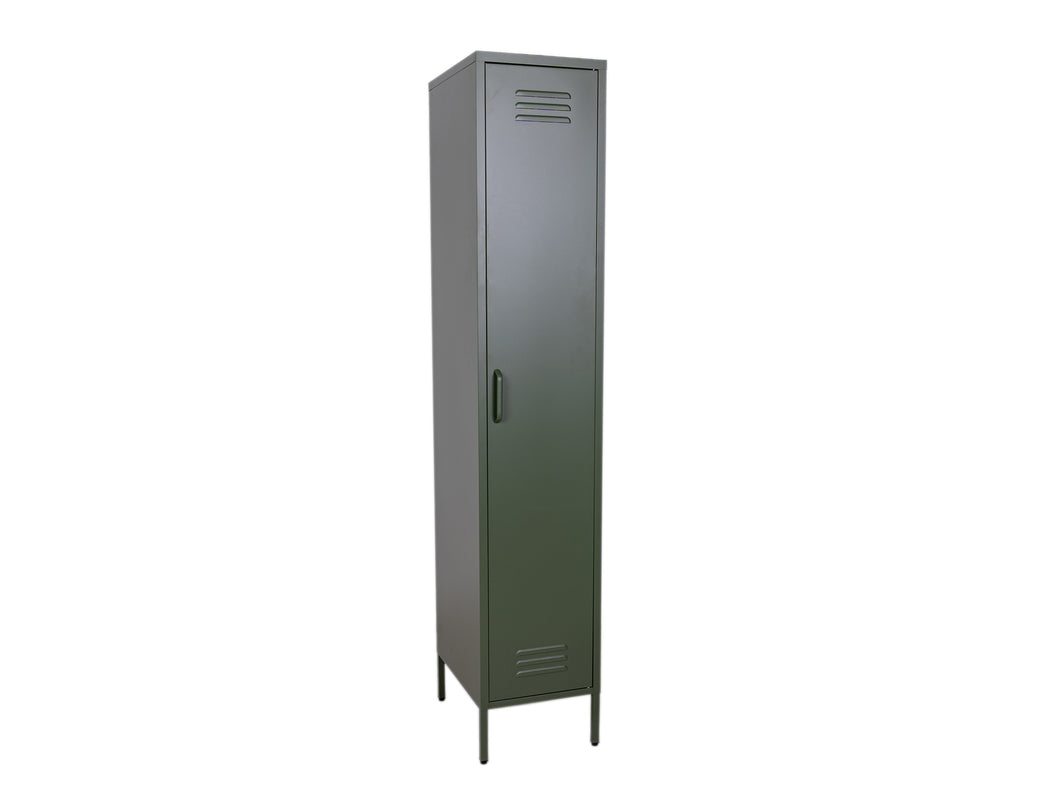 MaximaVida metal locker wardrobe Finn olive green 45 x 35 x 185 cm - slim