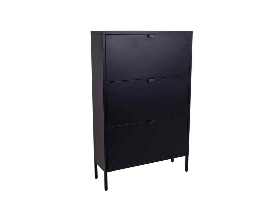 OUTLET - MaximaVida metalen locker schoenenkast Finn 25 x 80 x 125 cm zwart