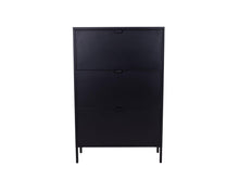 Load image into Gallery viewer, MaximaVida metal locker shoe cabinet Finn 25 x 80 x 125 cm black
