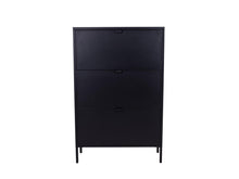 Load image into Gallery viewer, MaximaVida metal locker shoe cabinet Finn 25 x 80 x 125 cm black
