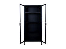 Load image into Gallery viewer, MaximaVida metal locker display cabinet Finn 80 x 35 x 180 cm black - real glass
