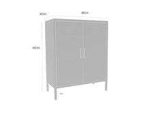 Load image into Gallery viewer, MaximaVida metal locker cabinet Finn 80 x 40 x 102 cm mouse grey - 2 shelves

