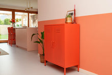 Load image into Gallery viewer, MaximaVida metal locker cabinet Finn 80 x 40 x 102 cm soft orange - 2 shelves
