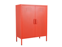 Load image into Gallery viewer, MaximaVida metal locker cabinet Finn 80 x 40 x 102 cm soft orange - 2 shelves
