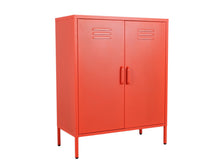 Load image into Gallery viewer, MaximaVida metal locker cabinet Finn 80 x 40 x 102 cm soft orange - 2 shelves
