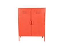 Load image into Gallery viewer, MaximaVida metal locker cabinet Finn 80 x 40 x 102 cm soft orange - 2 shelves
