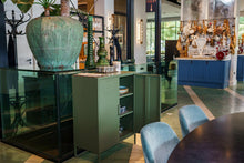 Load image into Gallery viewer, MaximaVida metal locker cabinet Finn 80 x 40 x 102 cm olive green - 2 shelves
