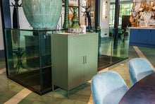 Load image into Gallery viewer, MaximaVida metal locker cabinet Finn 80 x 40 x 102 cm olive green - 2 shelves

