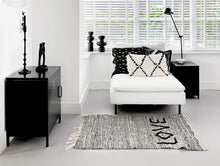 Load image into Gallery viewer, MaximaVida metal little locker cabinet with castors 52 x 40 x 67 cm - black
