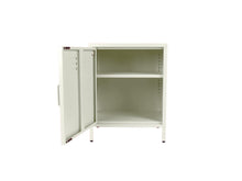 Load image into Gallery viewer, MaximaVida metal little locker cabinet Finn 52 x 40 x 67 cm ivory
