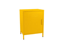 Load image into Gallery viewer, MaximaVida metal little locker cabinet with castors 52 x 40 x 67 cm ochre yellow
