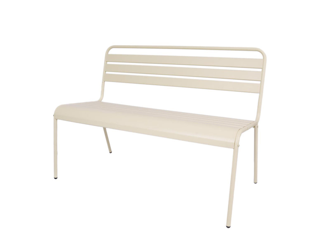 MaximaVida metal garden bench Max 120 cm ivory