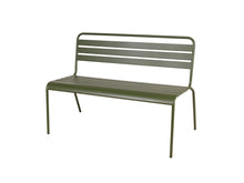 Load image into Gallery viewer, MaximaVida metal garden bench Max 120 cm olive green
